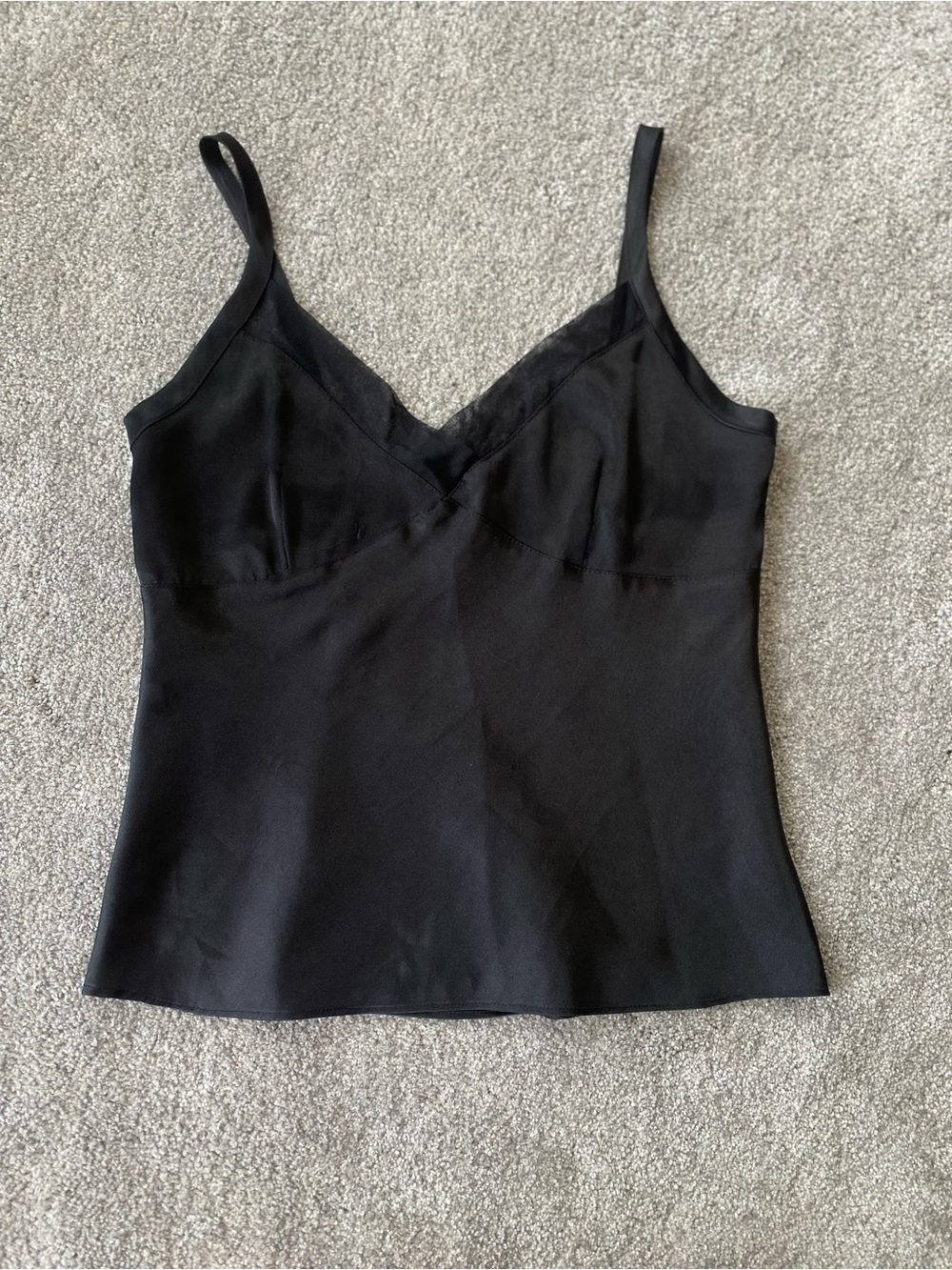 George Black Lace-Trim V-Neck Cami